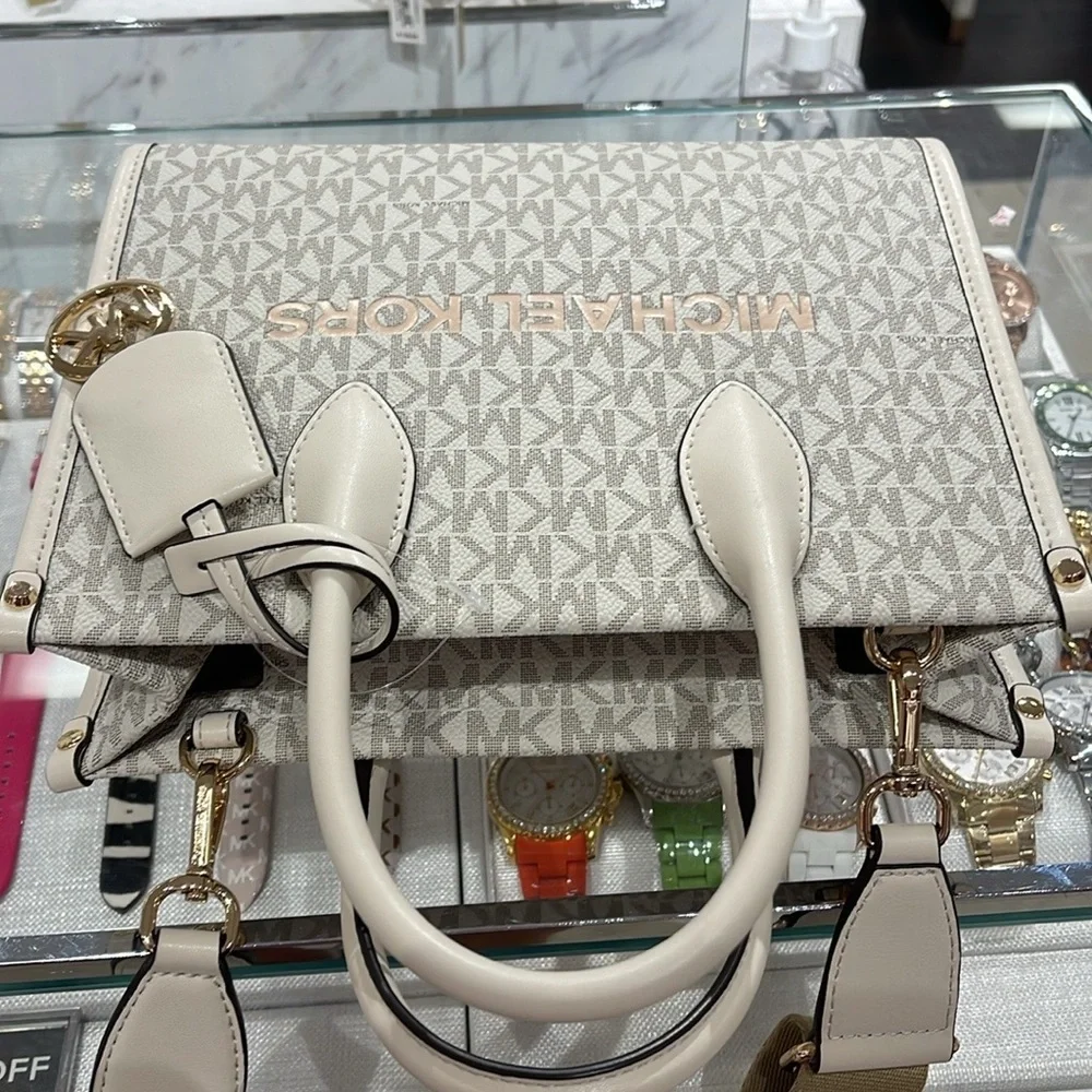 Michael Kors Mirella Small Signature Logo Crossbody Shopper TZ XBODY Bag LT CRM